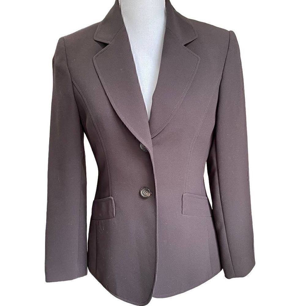 TAHARI ASL Brown Fitted Blazer 6